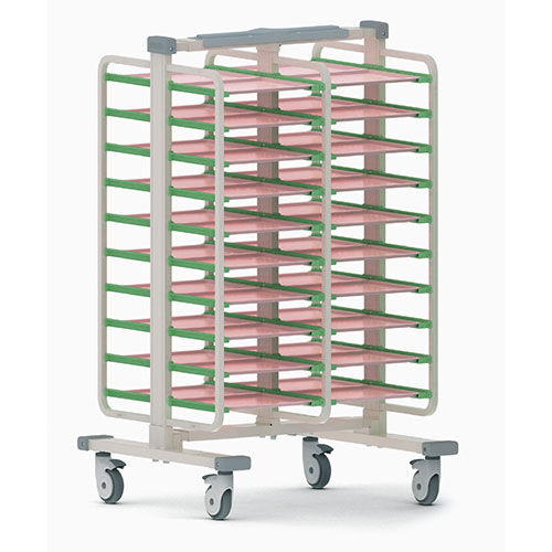 河淳 下膳カート MCR039YG 収容トレー数：36枚 段数（棚ピッチ）：9段（142） 下膳カートTF-7段　MCR094YG